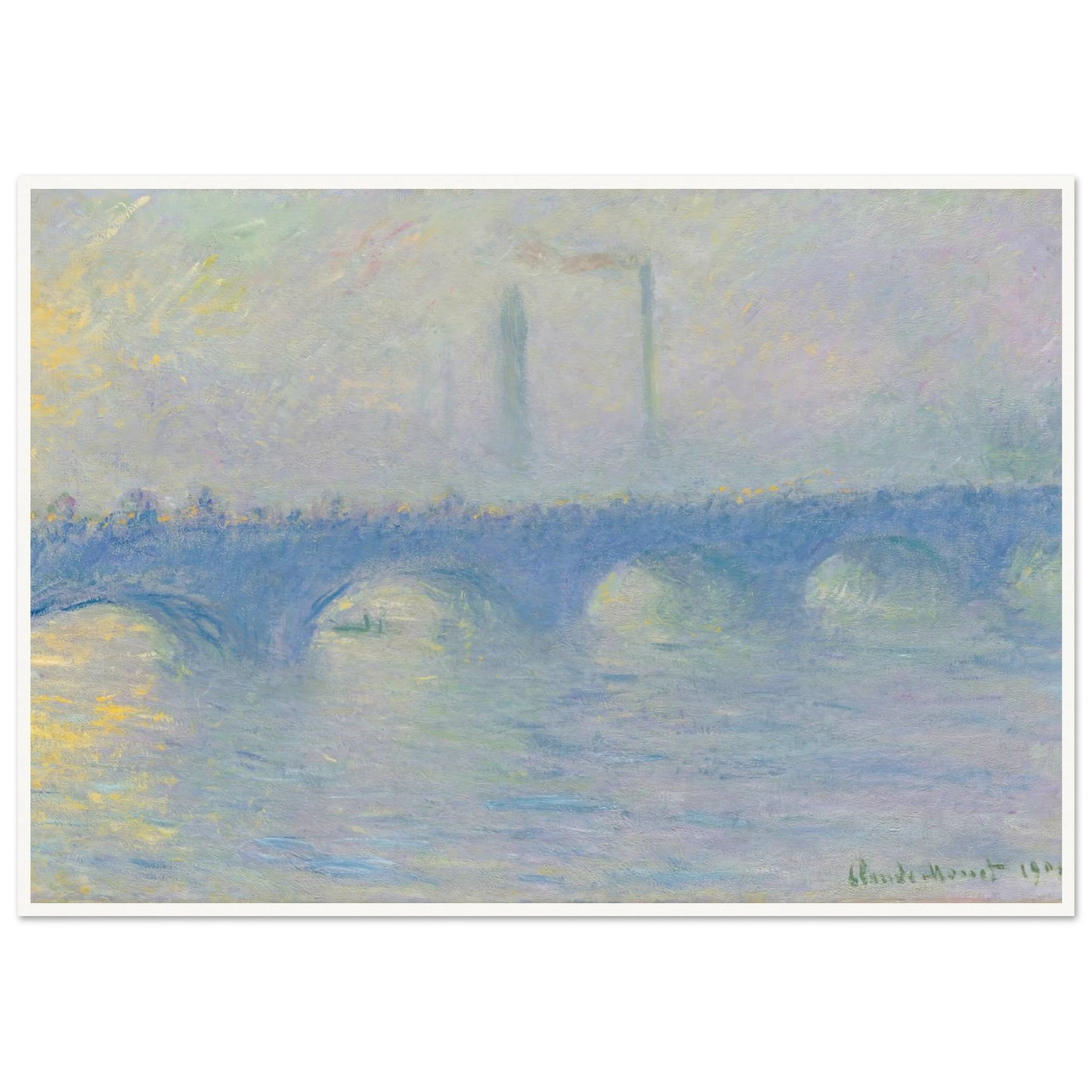 Waterloo Bridge, effet de brume (1904) Art Print | Claude Monet-Quipham Collections