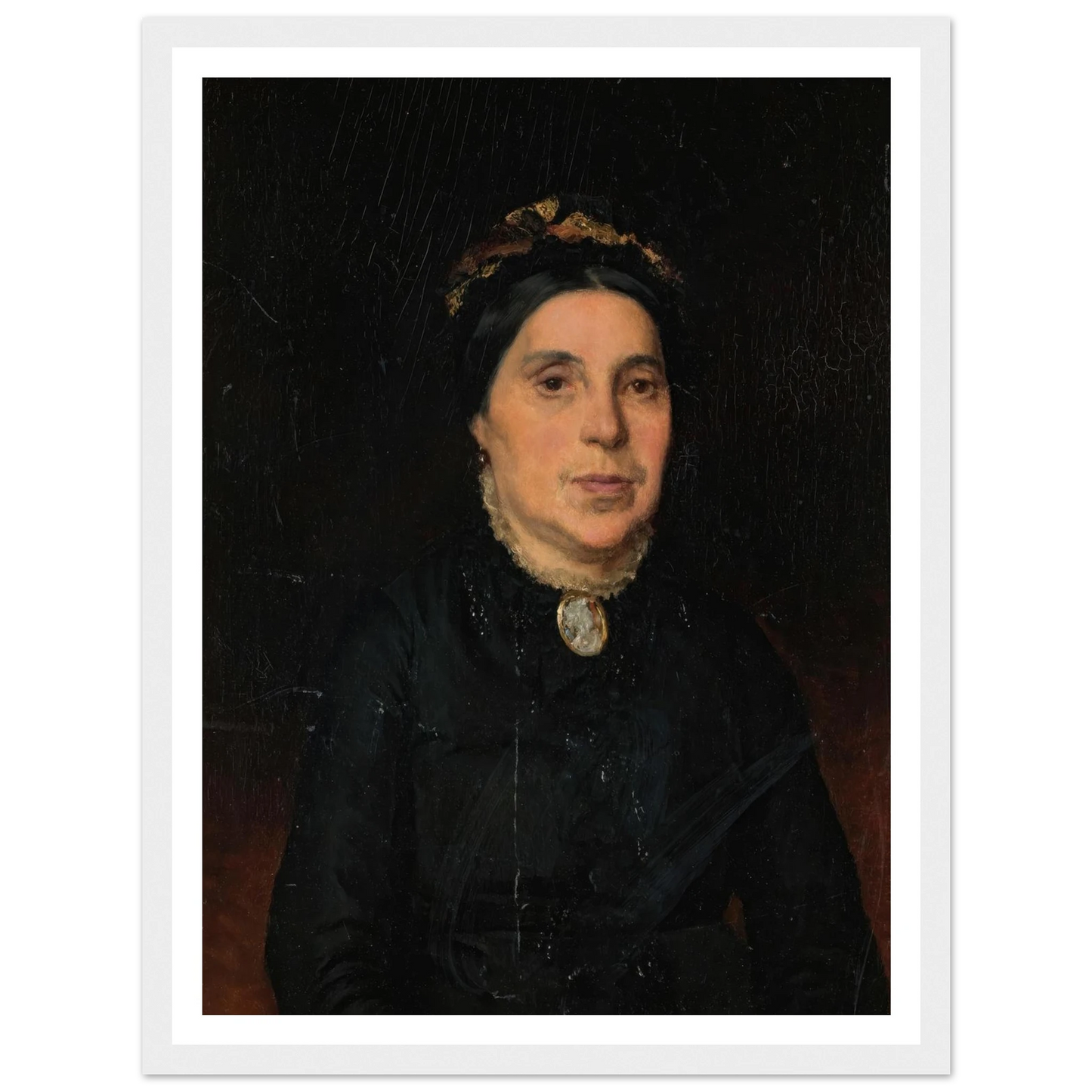Portrait of Ignaz Deutsch’s Wife (1886) Art Print | Ludwig Deutsch-Quipham Collections