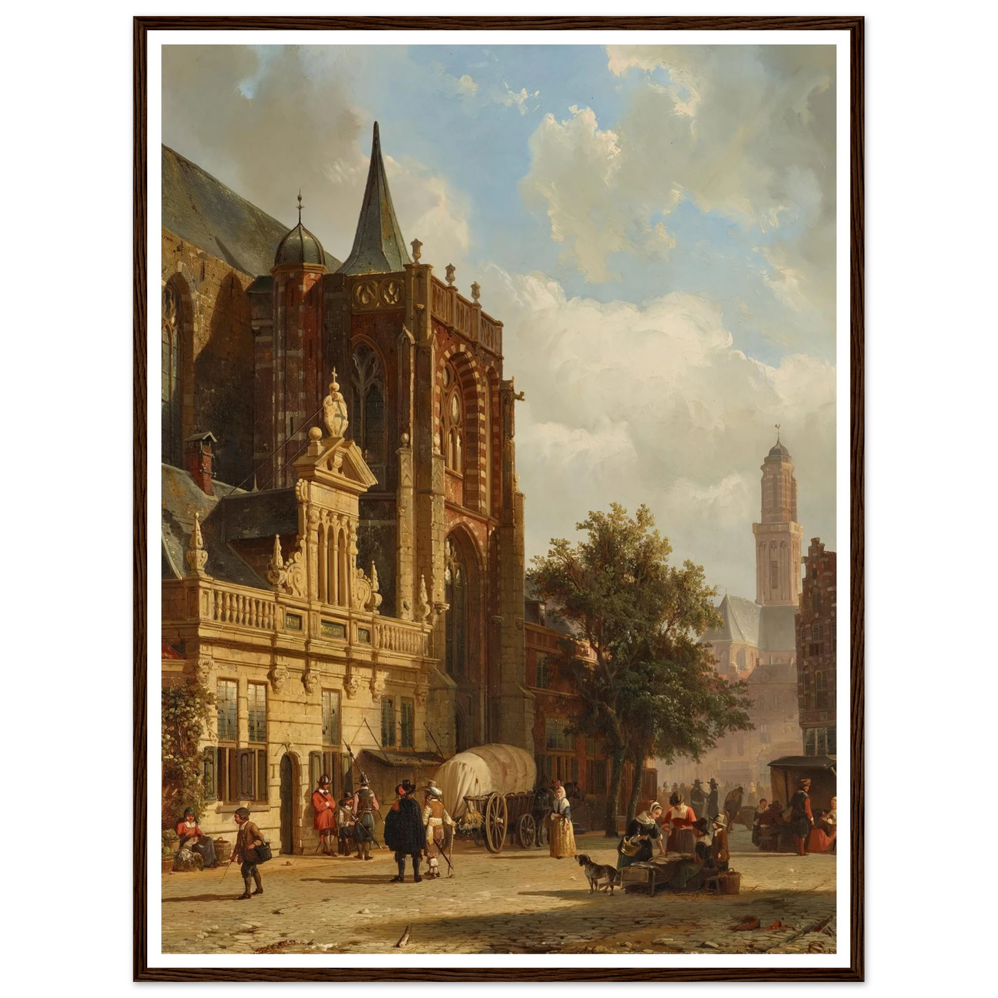 Der Grote Markt in Zwolle (1869) Art Print | Cornelis Springer-Quipham Collections