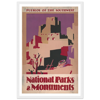 National parks and monuments Pueblos of the southwest (1930) Art Print | Dorothy Waugh-Quipham Collections