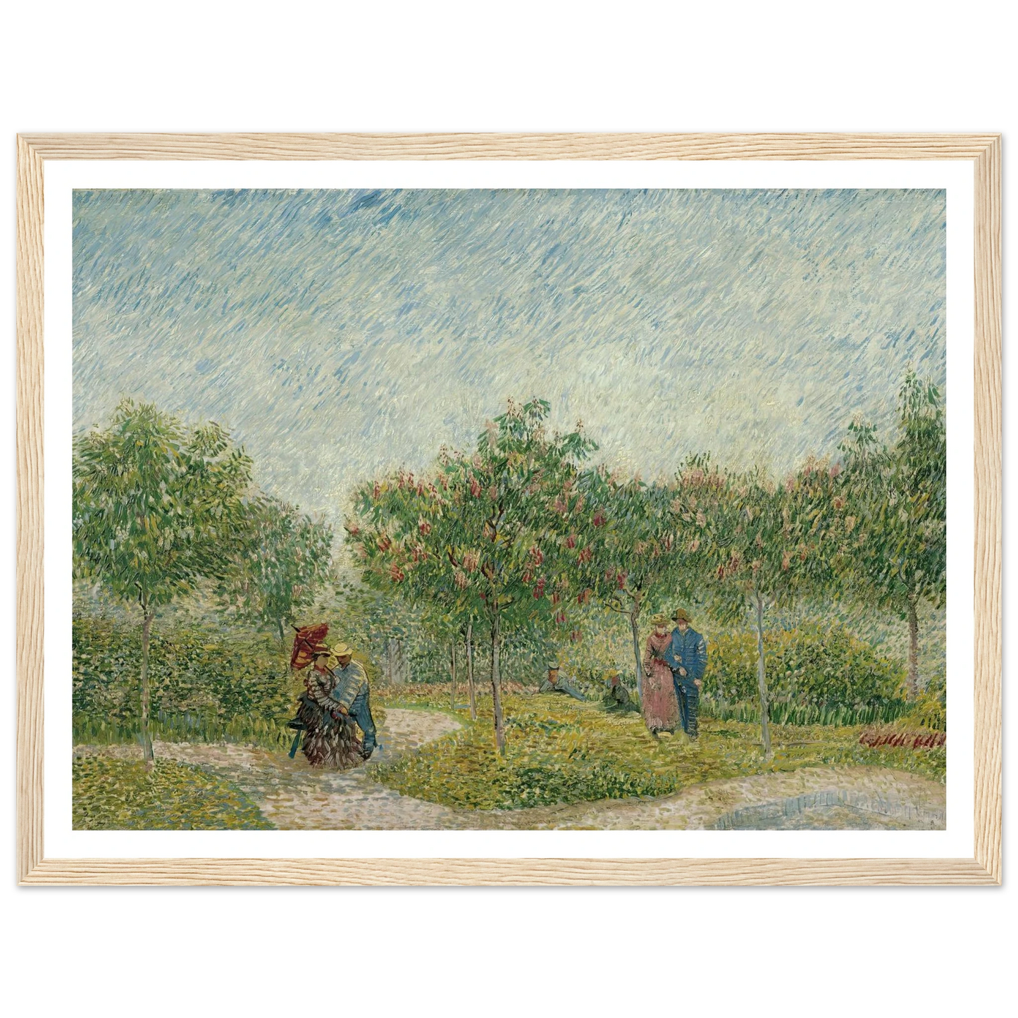 Garden in Montmarte with lovers (1887) Art Print | Vincent van Gogh-Quipham Collections