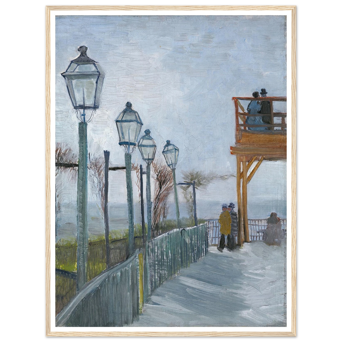 Terrace and Observation Deck at the Moulin de Blute-Fin, Montmartre (early 1887) Art Print | Vincent van Gogh-Quipham Collections