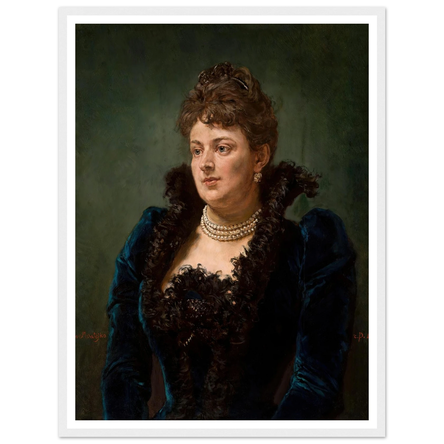 Portrait of Bona Ossowiecka (1890) Art Print | Jan Matejko-Quipham Collections