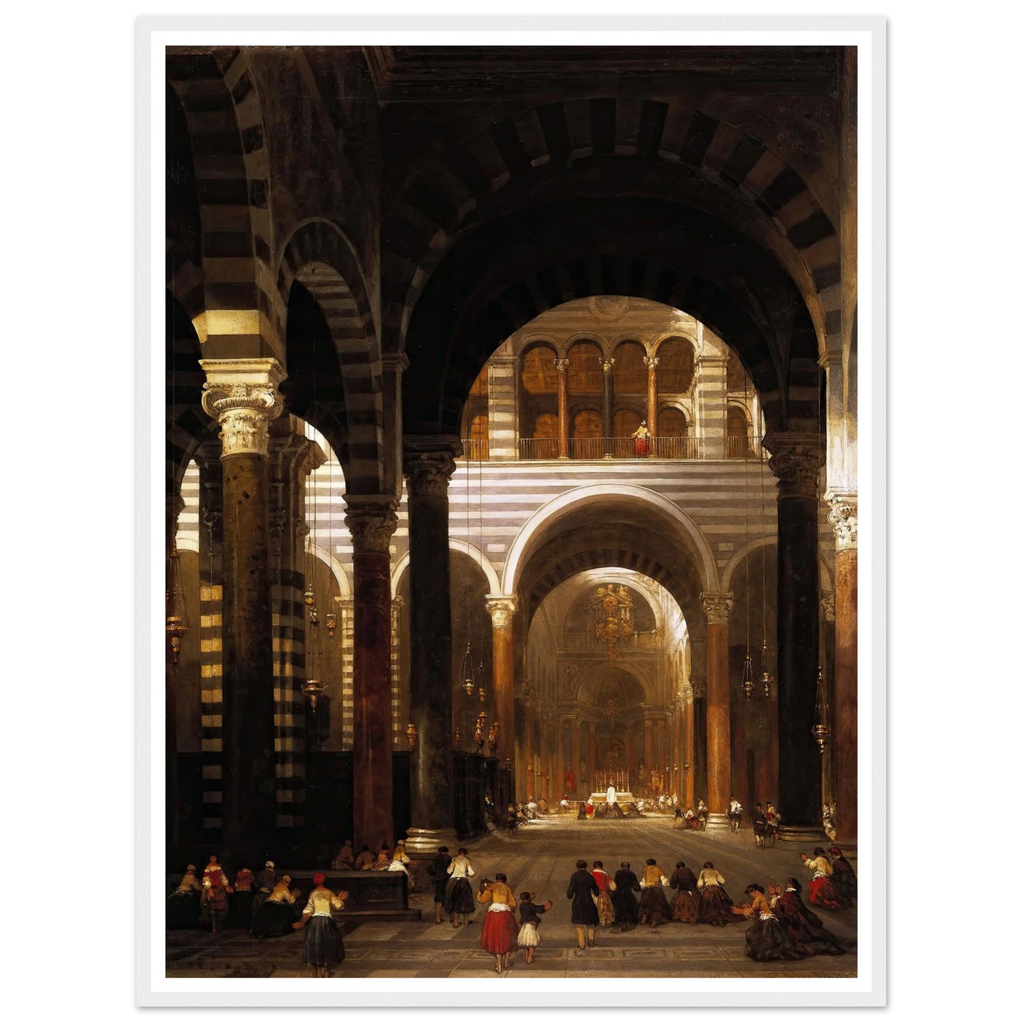 Interior of the Cathedral, Pisa. (1859) Art Print | David Roberts-Quipham Collections