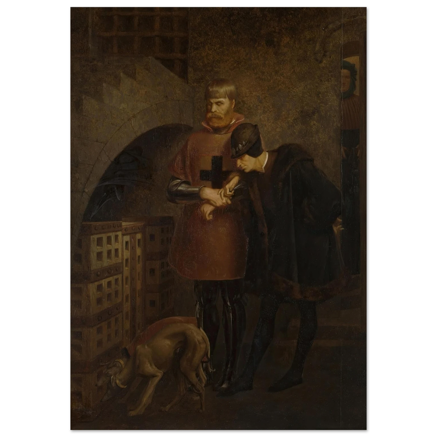 Louis XI of France visiting Cardinal Balue in his iron cage (1883) Art Print | Jean Leon Gerome-Quipham Collections