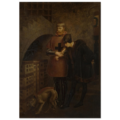 Louis XI of France visiting Cardinal Balue in his iron cage (1883) Art Print | Jean Leon Gerome-Quipham Collections