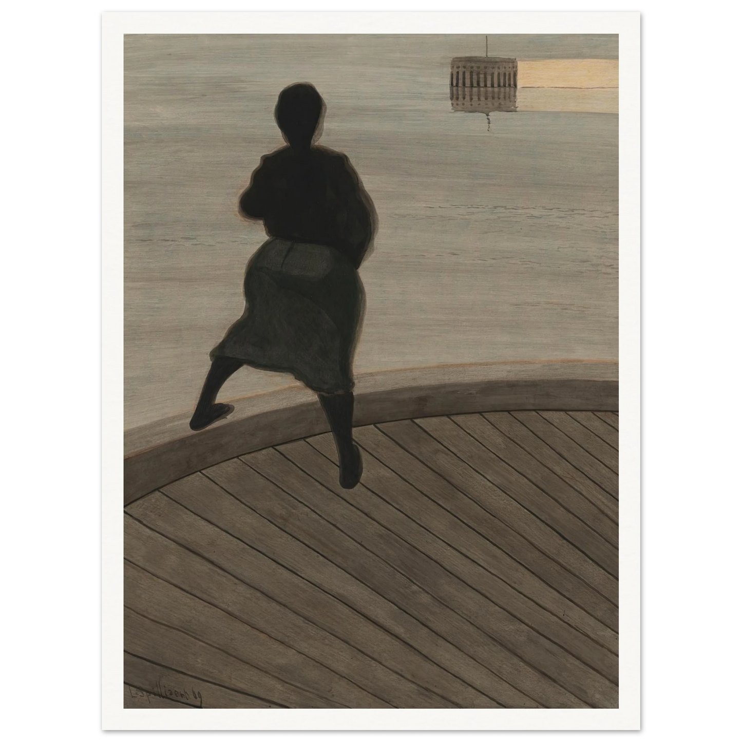 Femme de pêcheur sur le ponton (1909) Art Print | Leon Spilliaert-Quipham Collections