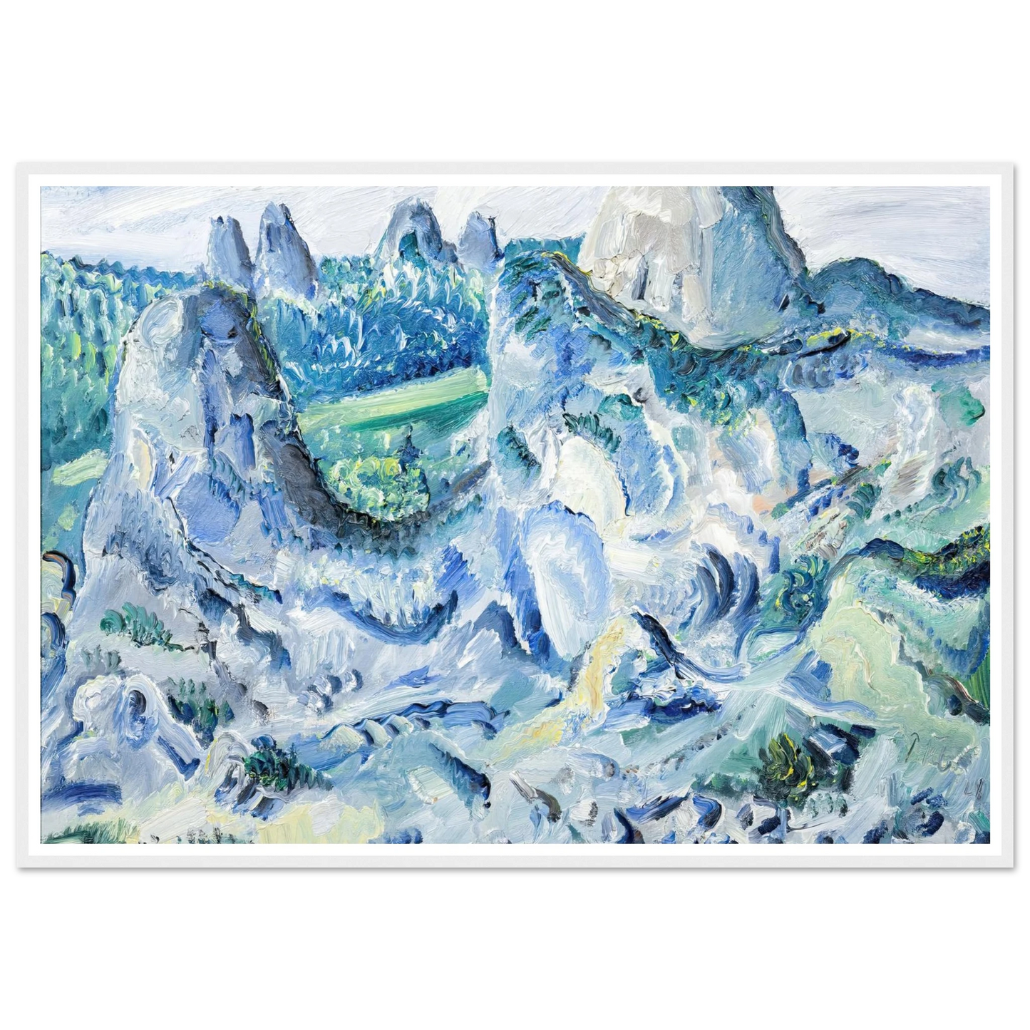 Landschaft mit Felsen – Felsen bei Blaubeuren (1928) Art Print | Paul Kleinschmidt-Quipham Collections