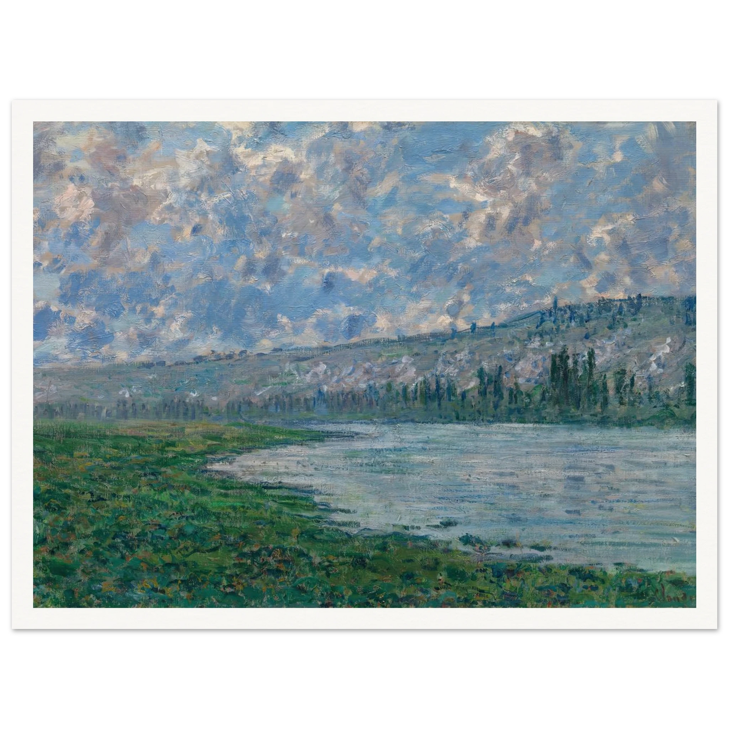 The Seine at Vétheuil (1880) Art Print | Claude Monet-Quipham Collections