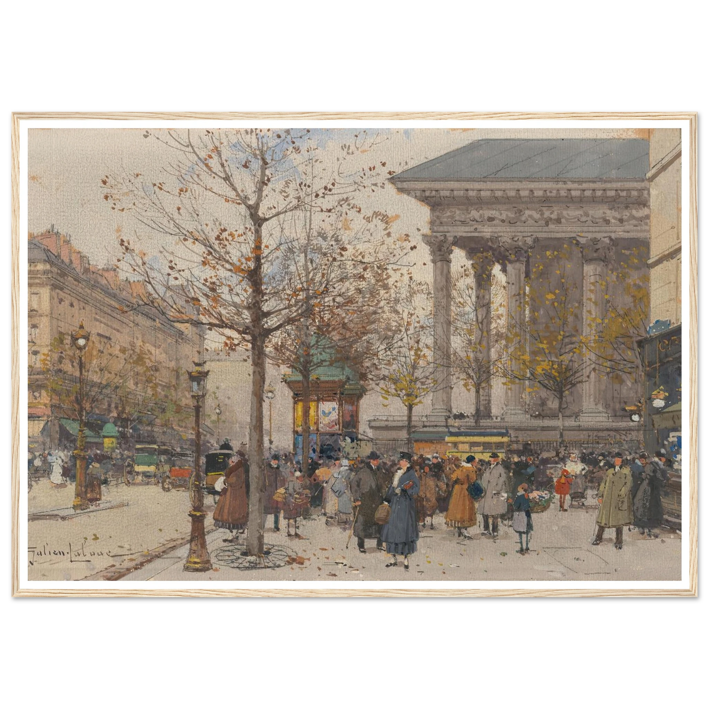 Vue animée de la Madeleine Art Print | Eugene Galien Laloue-Quipham Collections