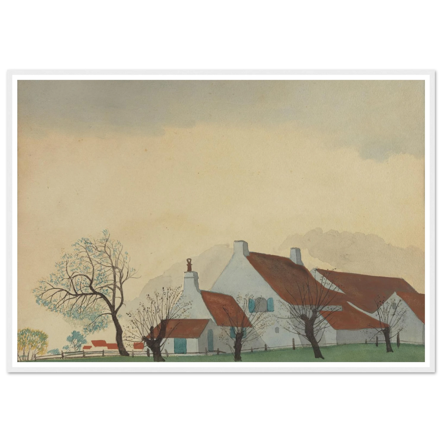 Landschap met hoeve (1930) Art Print | Leon Spilliaert-Quipham Collections