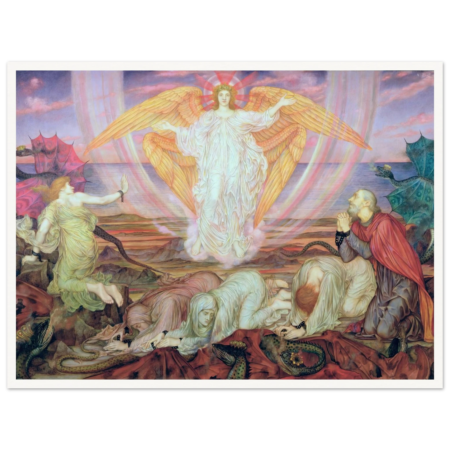 Death of the Dragon (circa 1914) Art Print | Evelyn de Morgan-Quipham Collections