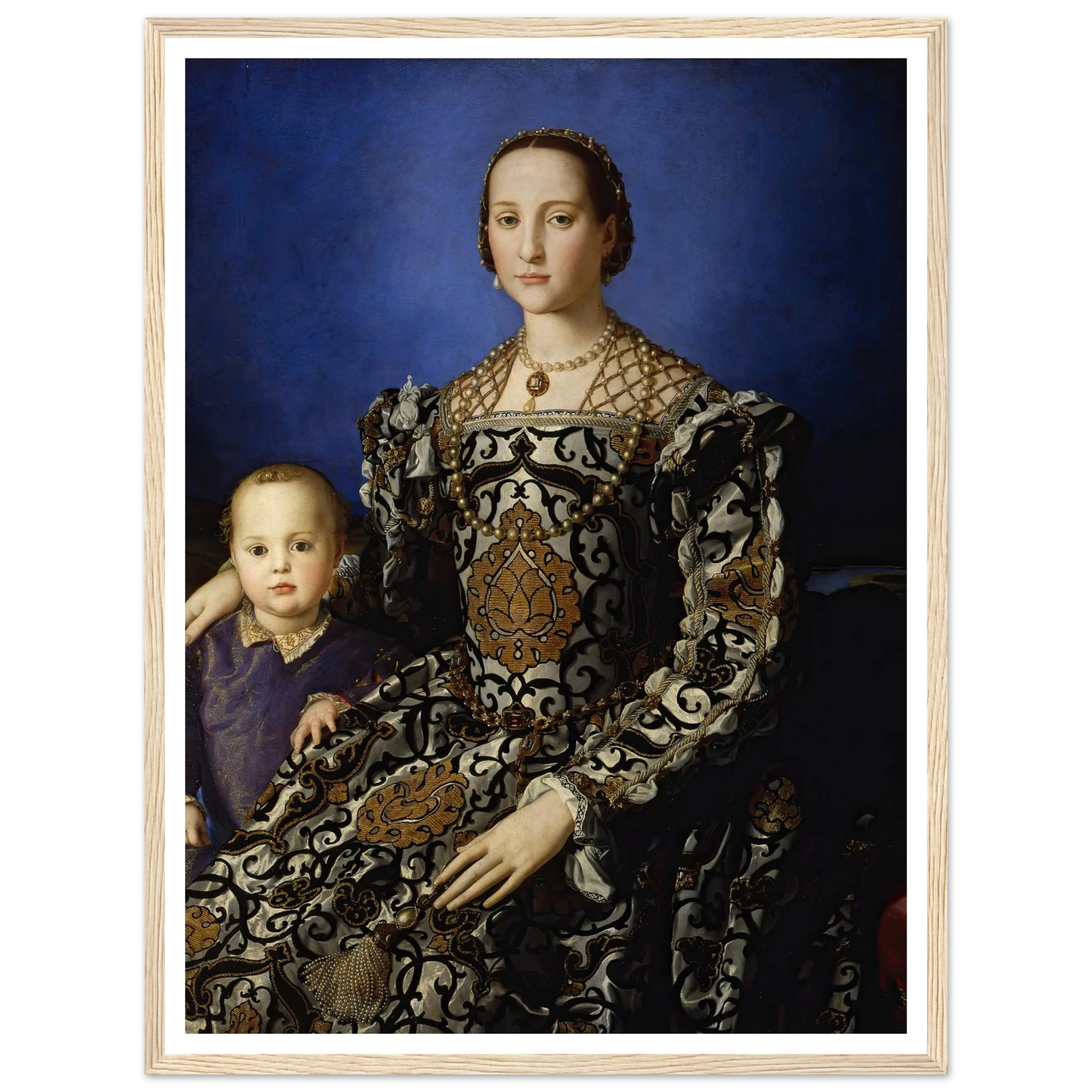 Portrait Of Eleanor Of Toledo With Her Son Giovanni De’ Medici (1544-1545) Art Print | Agnolo Bronzino-Quipham Collections