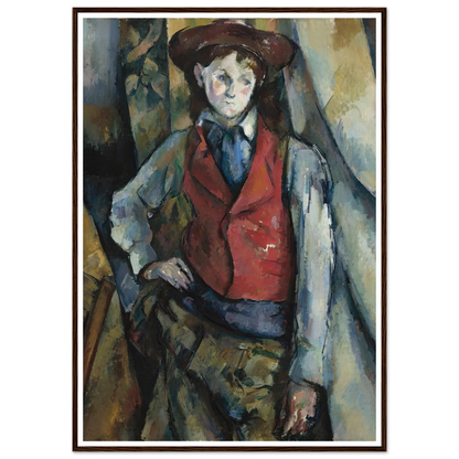 Boy in a Red Waistcoat (1888-1890) Art Print | Paul Cezanne-Quipham Collections