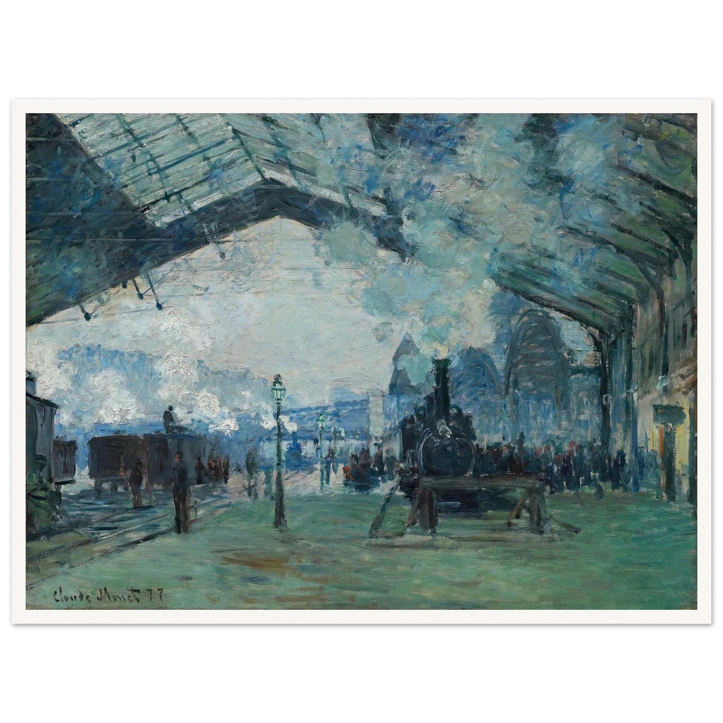 Arrival of the Normandy Train, Gare Saint-Lazare (1877) Art Print | Claude Monet-Quipham Collections