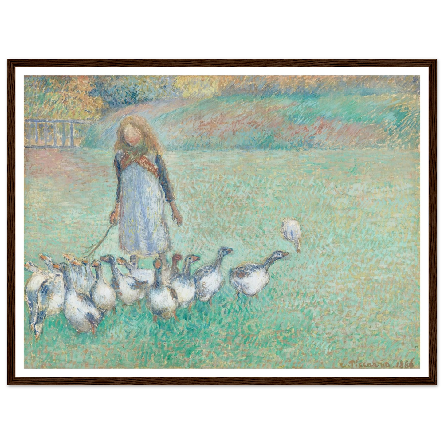 Petite gardeuse d’oies (1886) Art Print | Camille Pissarro-Quipham Collections