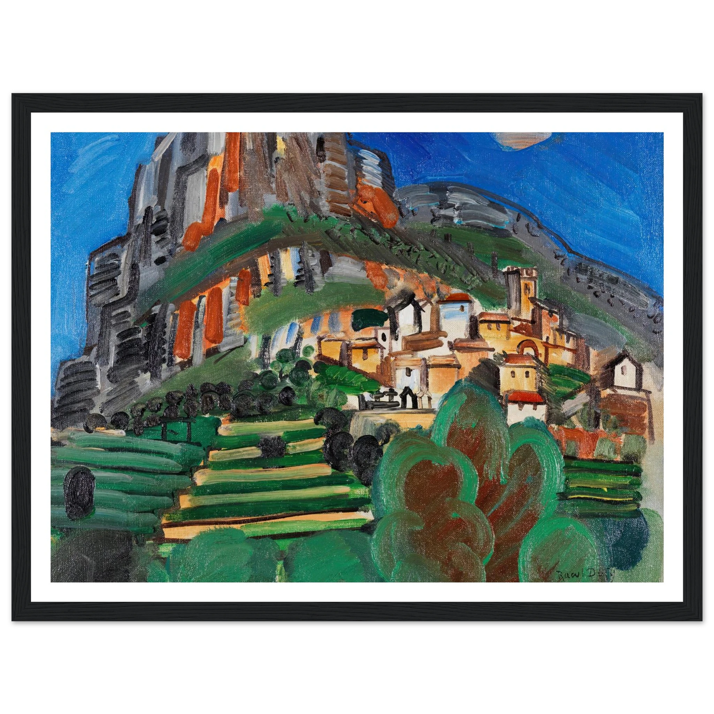 Paysage de Saint-Jeannet (1920) Art Print | Raoul Dufy-Quipham Collections