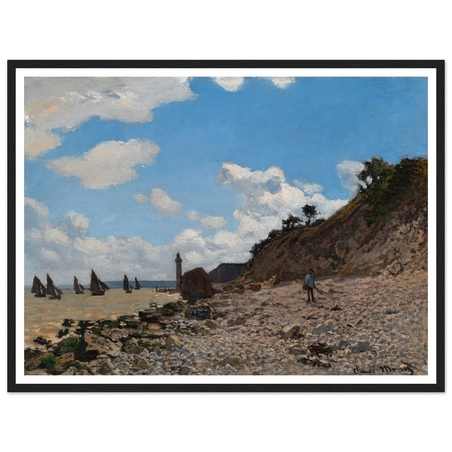The Beach at Honfleur (1864-1866) Art Print | Claude Monet-Quipham Collections