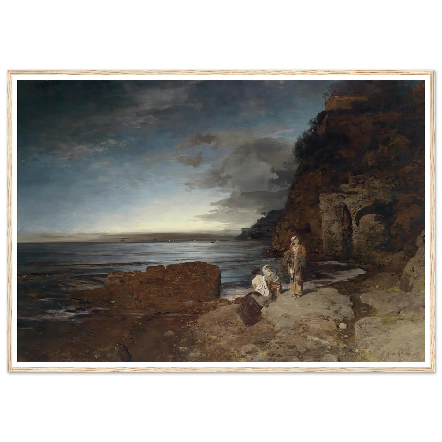 Abend an der Küste (1880) Art Print | Oswald Achenbach-Quipham Collections
