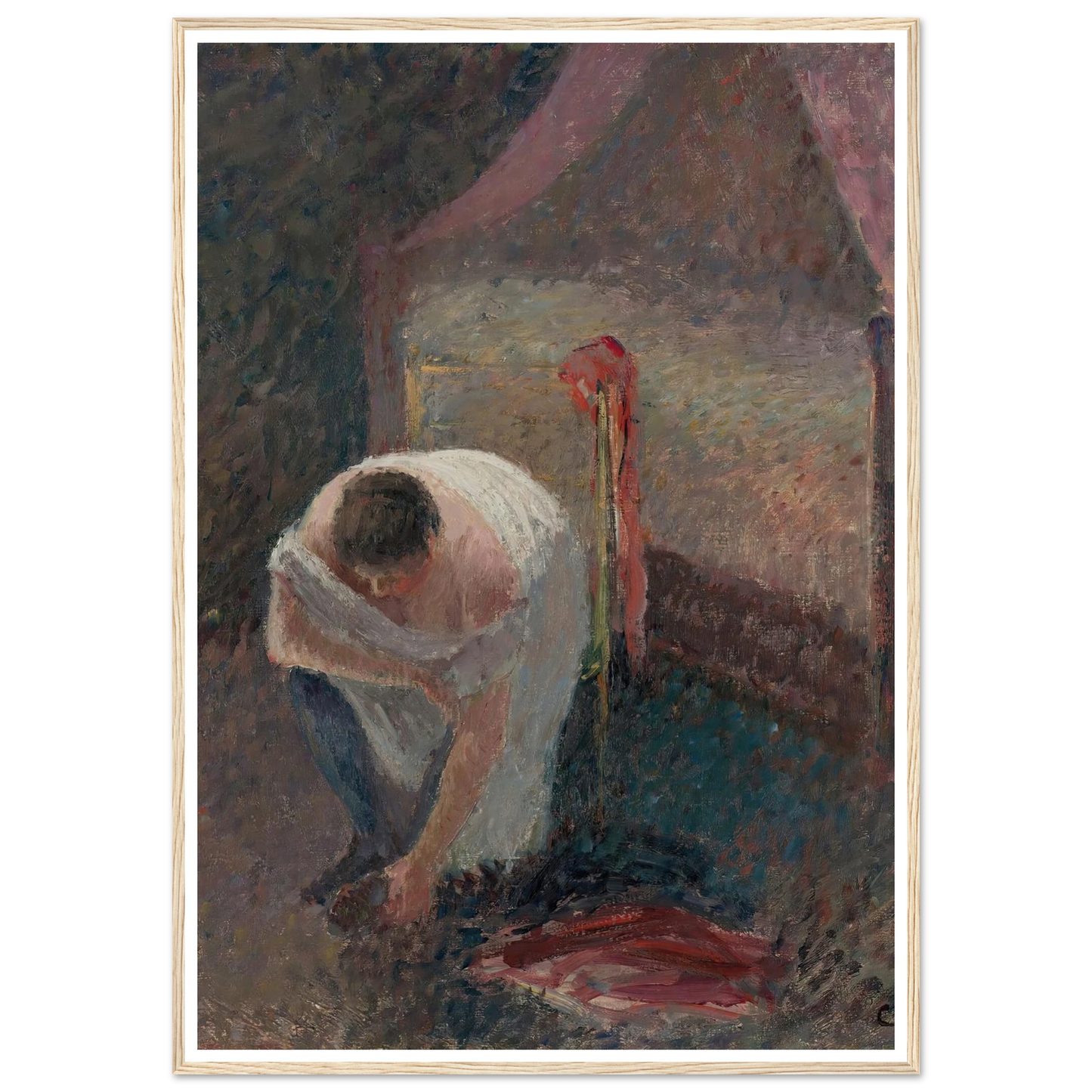 Femme En Chemise Près D’un Lit (circa 1896) Art Print | Camille Pissarro-Quipham Collections