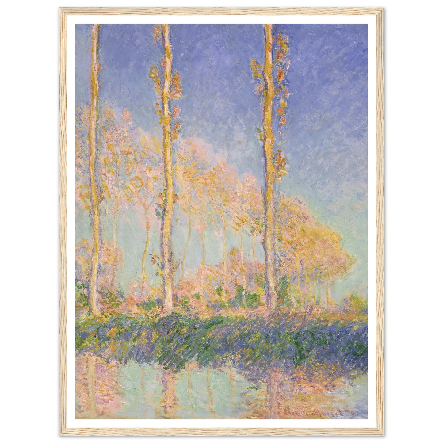 Poplars (1891) Art Print | Claude Monet-Quipham Collections