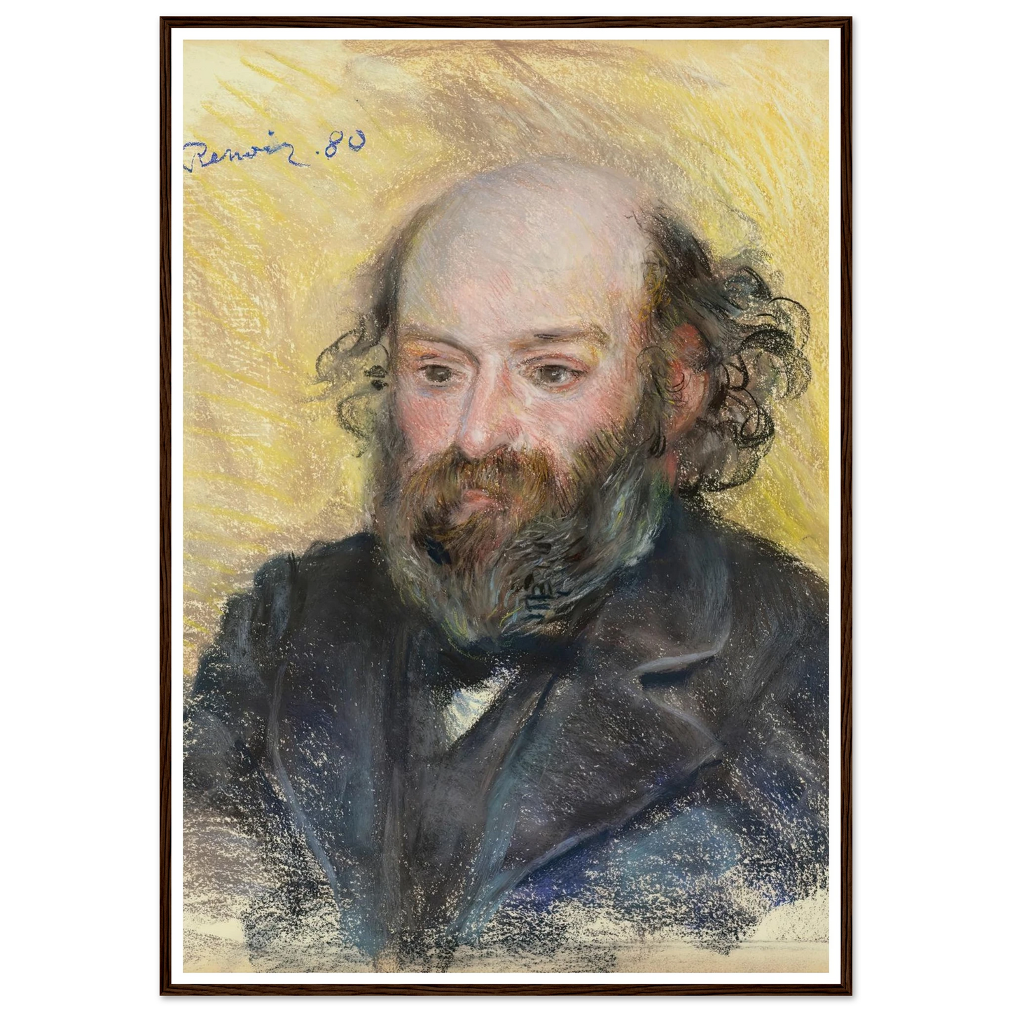 Portrait de Cézanne (1880) Art Print | Pierre Auguste Renoir-Quipham Collections