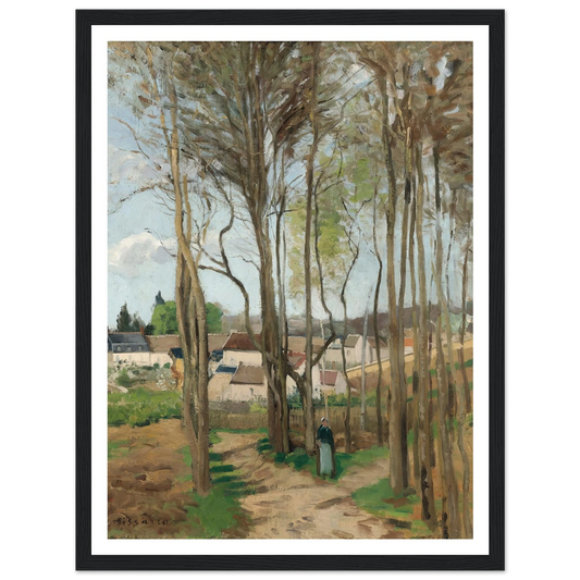 Le village à travers les arbres (circa 1869) Art Print | Camille Pissarro-Quipham Collections