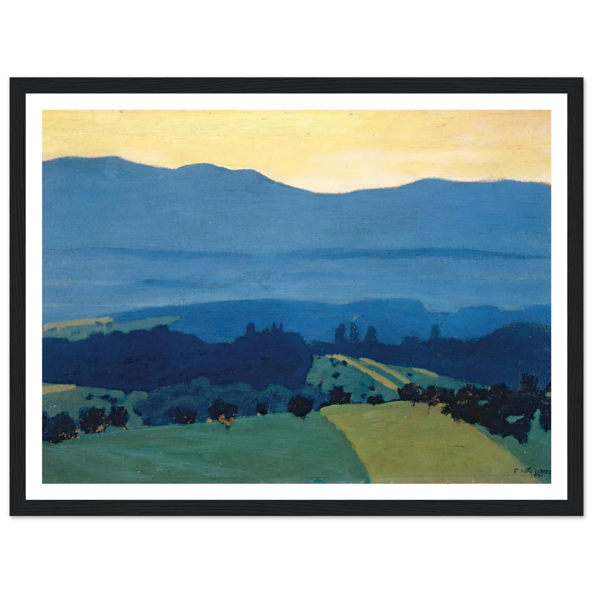 Landscape in the Jura Mountains near Romanel (1900) Art Print | Felix Vallotton-Quipham Collections