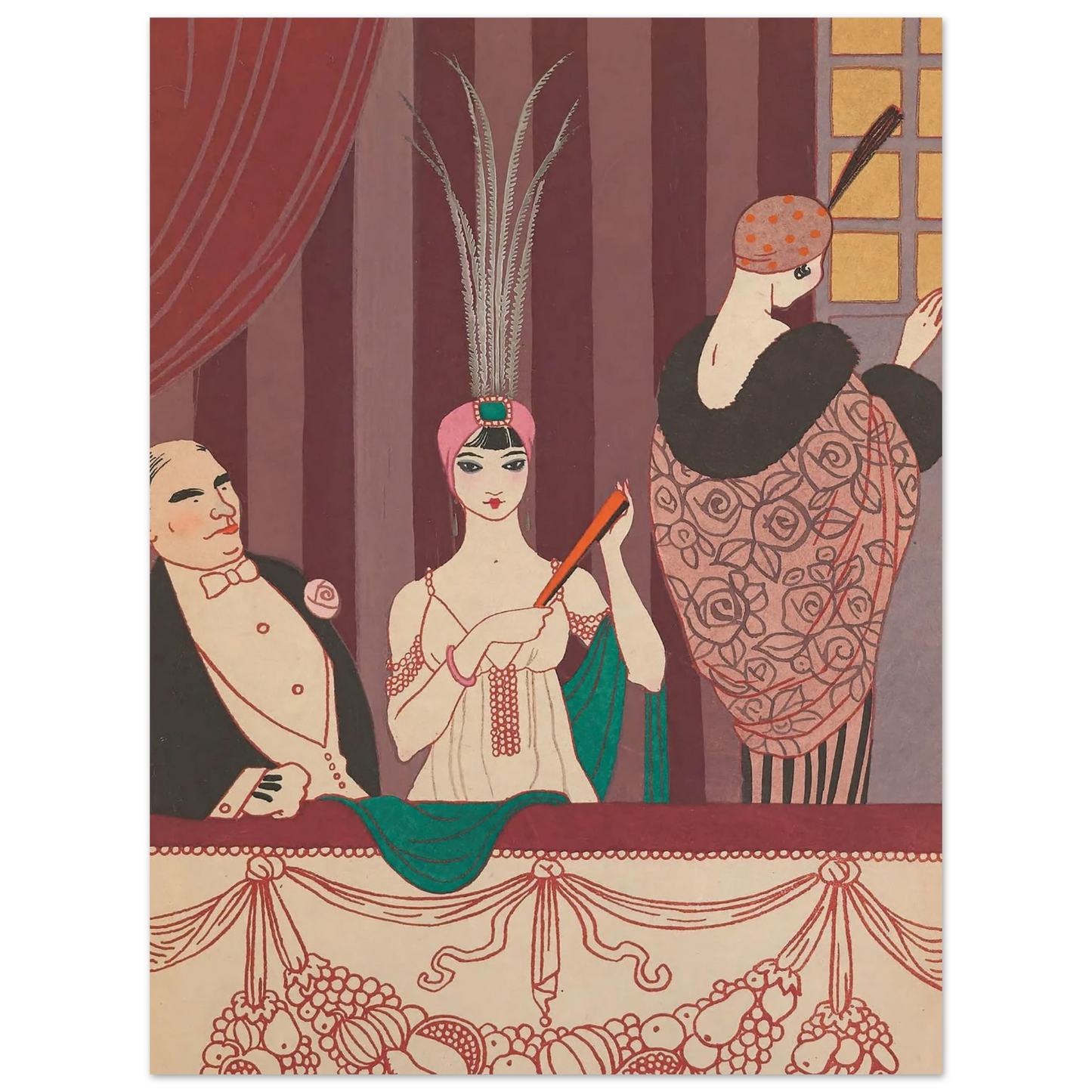 La Loge (1914) Art Print | George Barbier-Quipham Collections