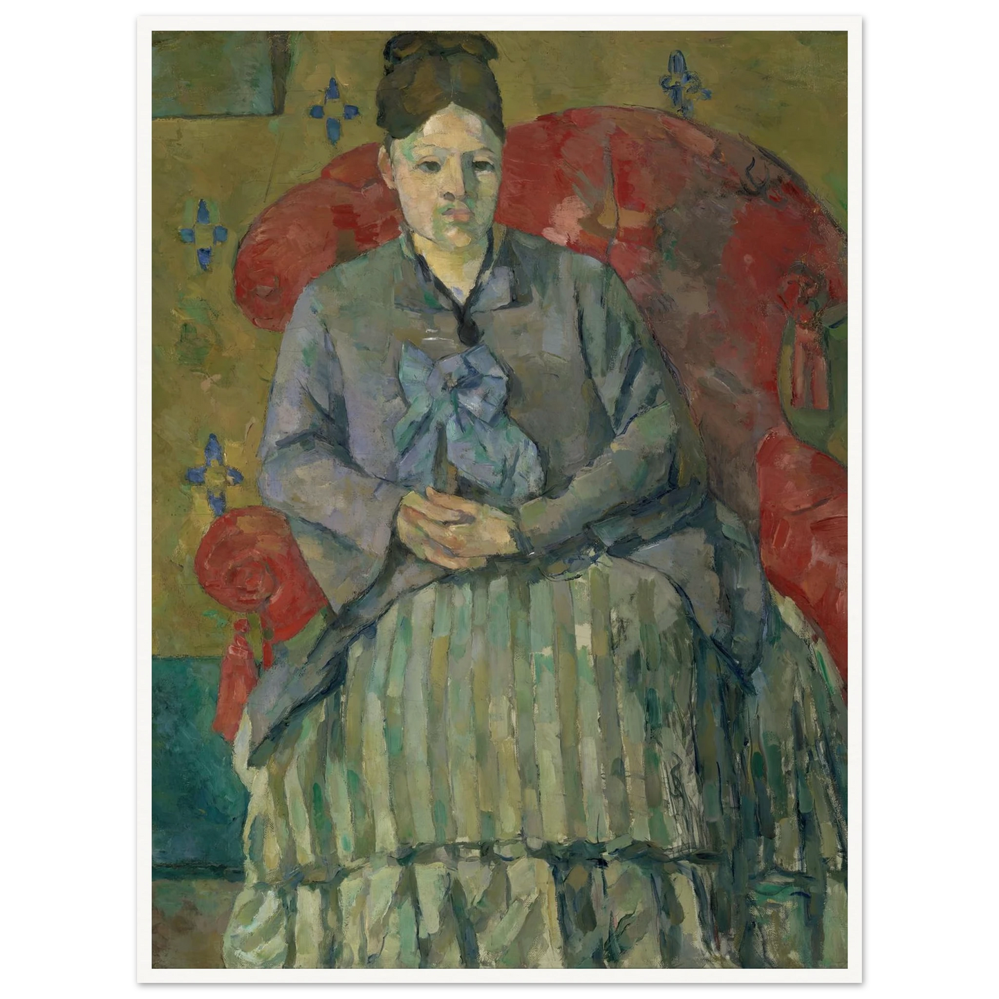 Madame Cézanne in a Red Armchair (about 1877) Art Print | Paul Cezanne-Quipham Collections