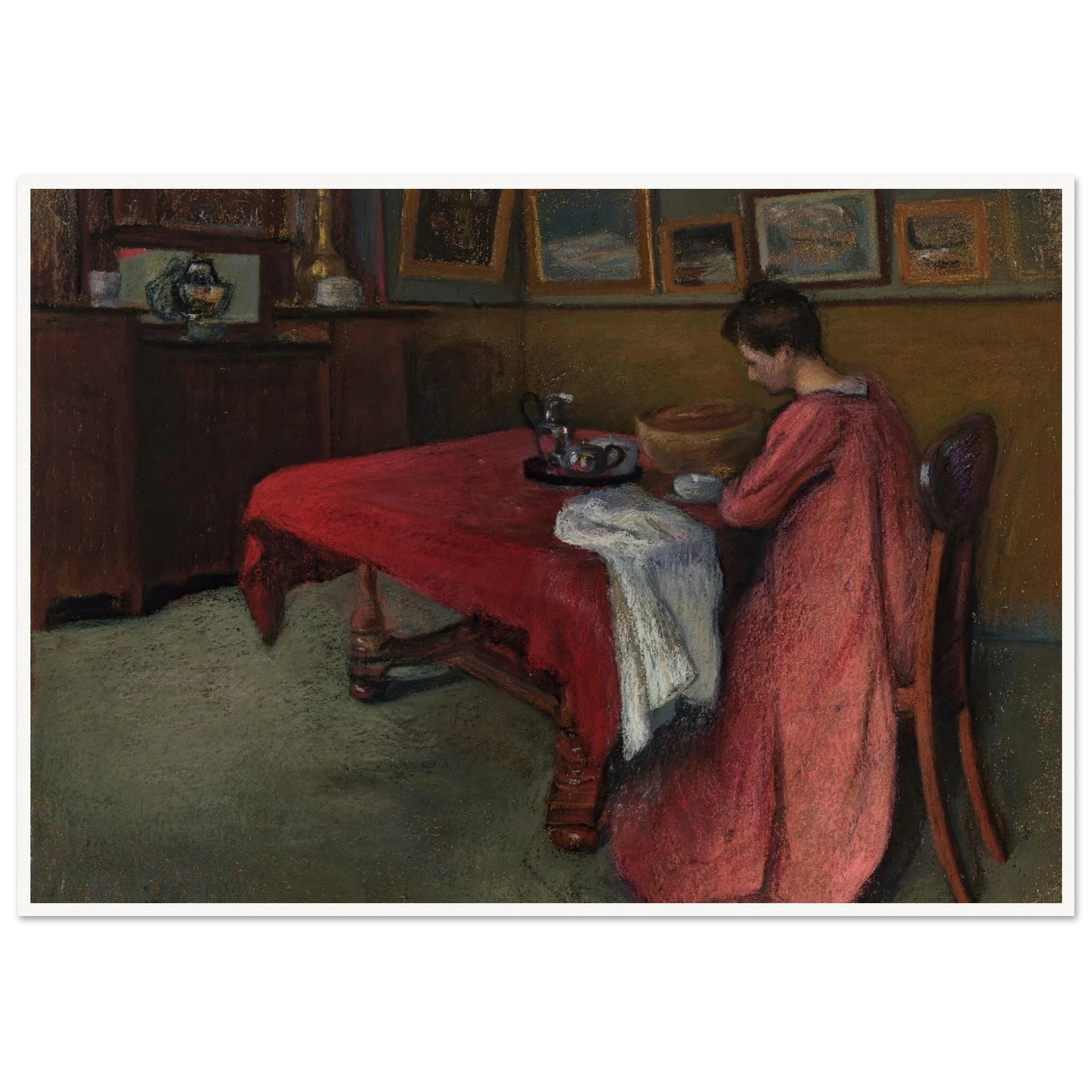 La robe de chambre rouge (1902) Art Print | Henri Manguin-Quipham Collections