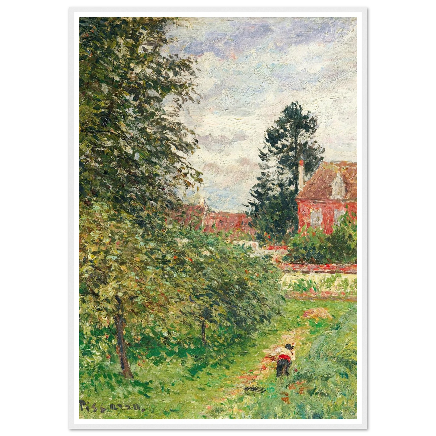 La Maison Des Anglais, Éragny (circa 1902) Art Print | Camille Pissarro-Quipham Collections