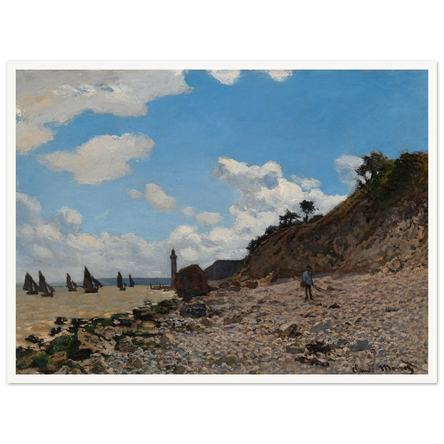 The Beach at Honfleur (1864-1866) Art Print | Claude Monet-Quipham Collections