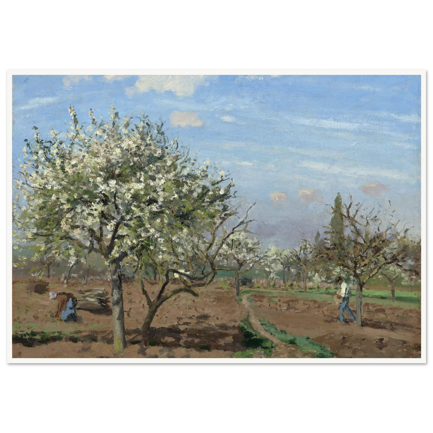 Orchard in Bloom,Louveciennes (1872) Art Print | Camille Pissarro-Quipham Collections