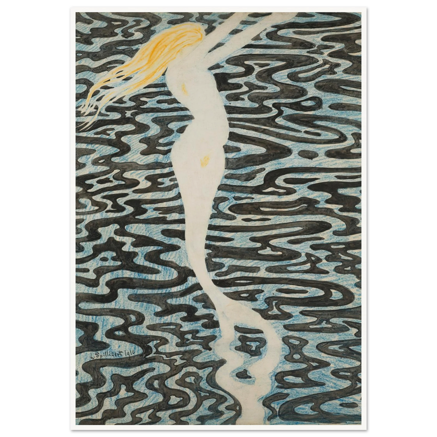 Sirène (Baigneuse) (1910) Art Print | Leon Spilliaert-Quipham Collections