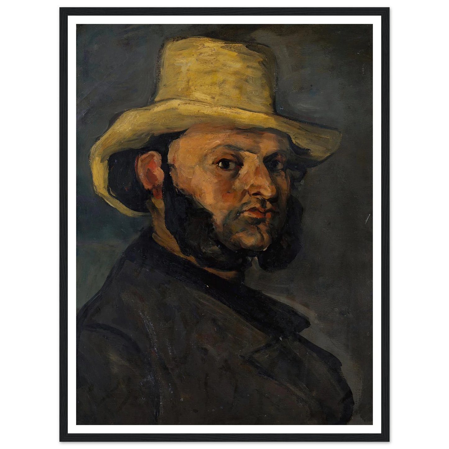 Gustave Boyer (b. 1840) in a Straw Hat (1870–71) Art Print | Paul Cezanne-Quipham Collections