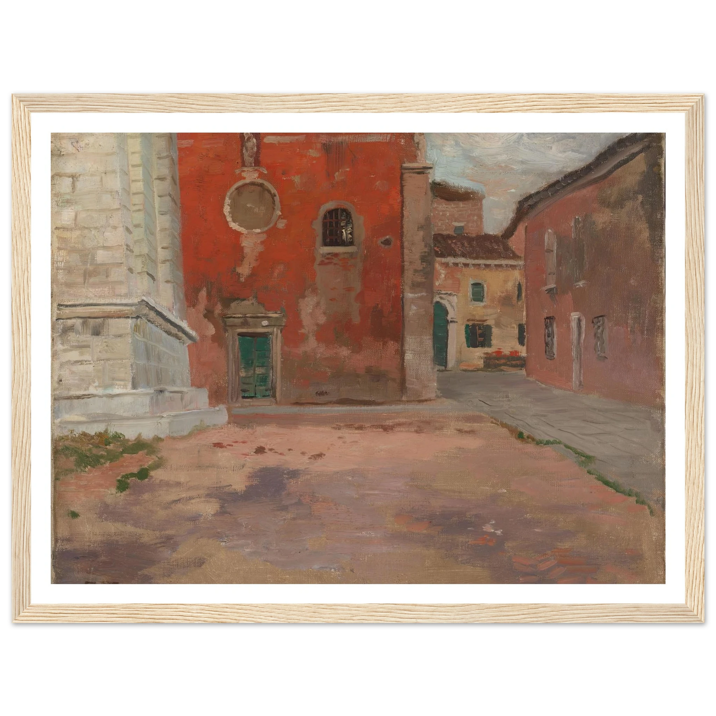 Red Church Wall in Venice (1894) Art Print | Frits Thaulow-Quipham Collections