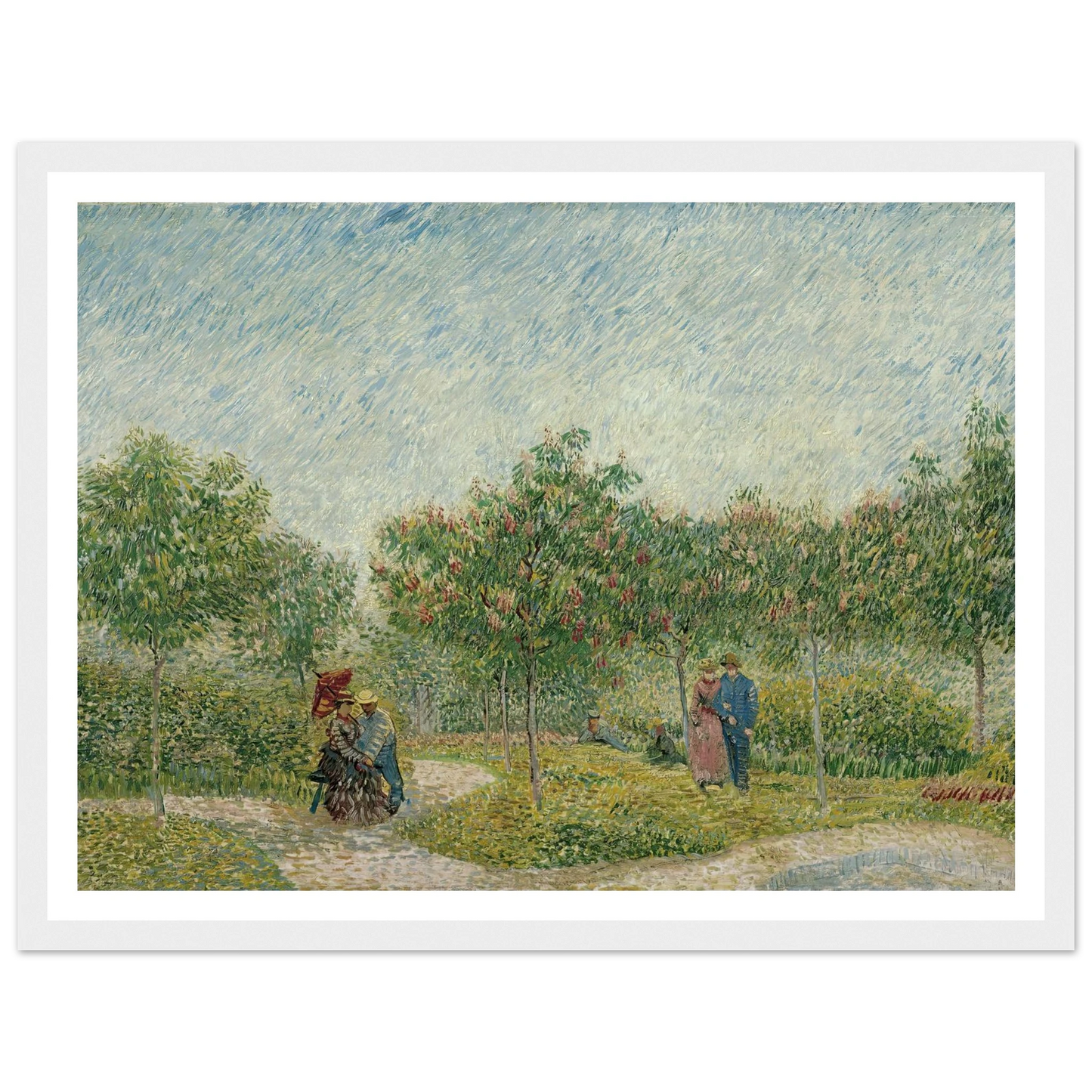 Garden in Montmarte with lovers (1887) Art Print | Vincent van Gogh-Quipham Collections