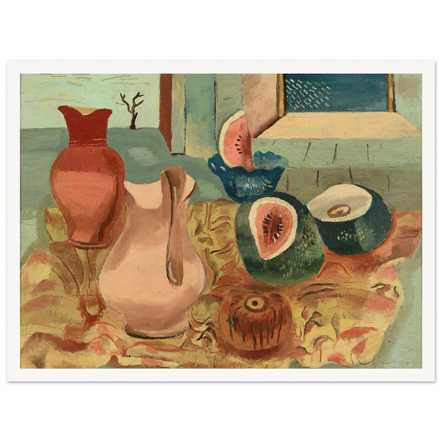 Cut melons (circa 1931) Art Print | Frances Hodgkins-Quipham Collections