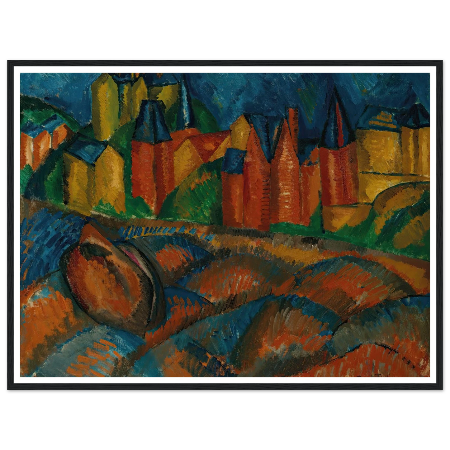 Sainte-Adresse, la plage (1909) Art Print | Raoul Dufy-Quipham Collections