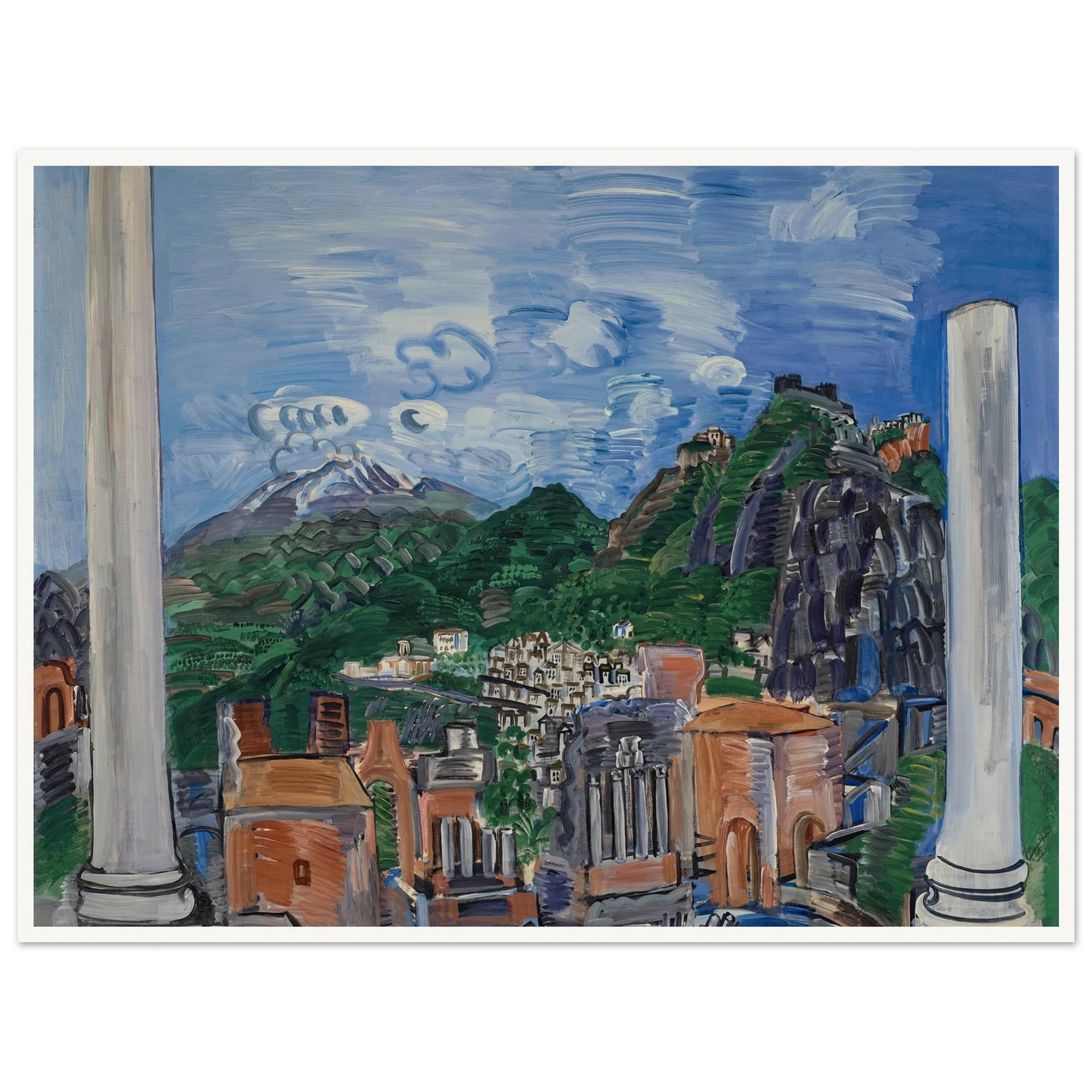 Le théâtre antique de Taormina (1923) Art Print | Raoul Dufy-Quipham Collections