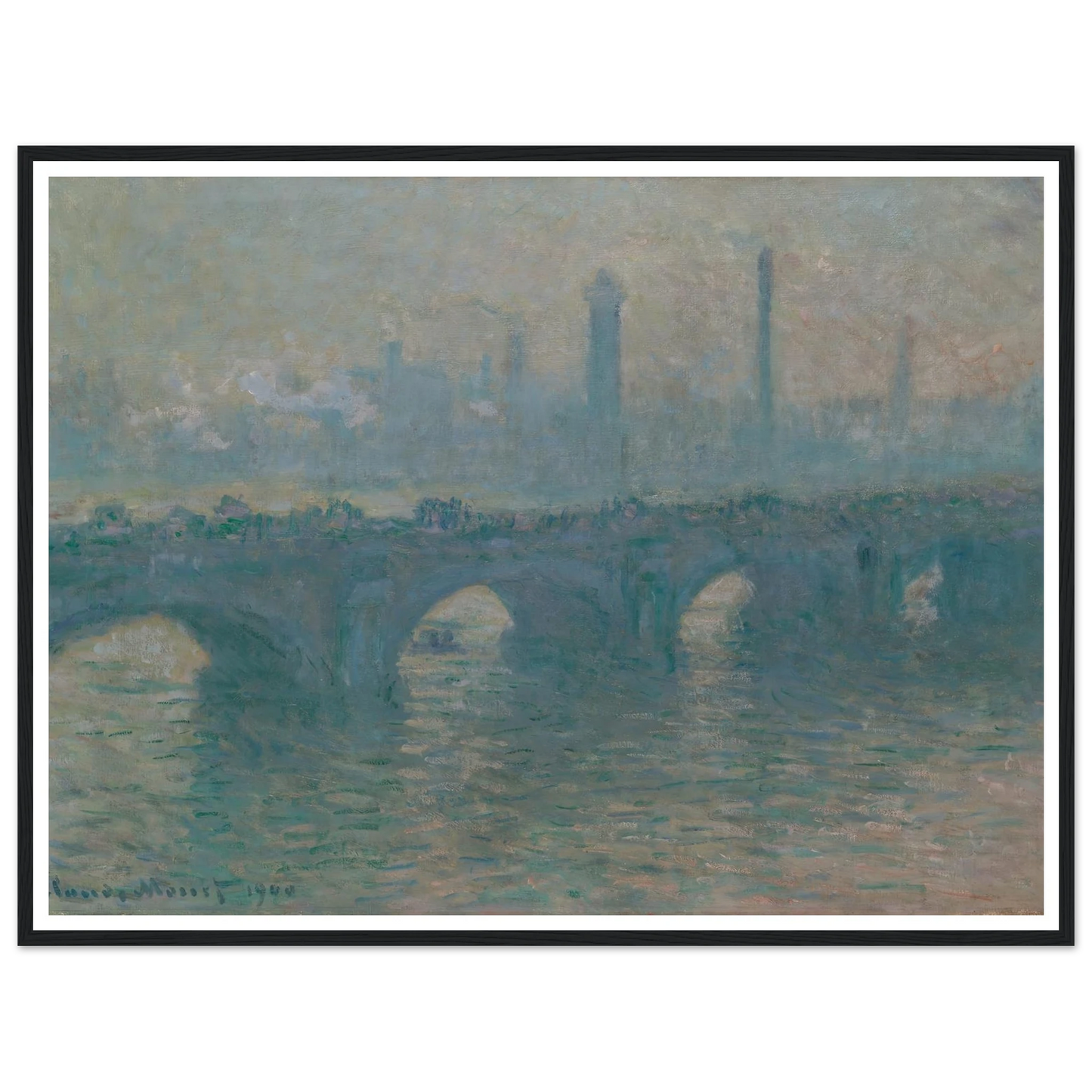 Waterloo Bridge, Gray Weather (1900) Art Print | Claude Monet-Quipham Collections