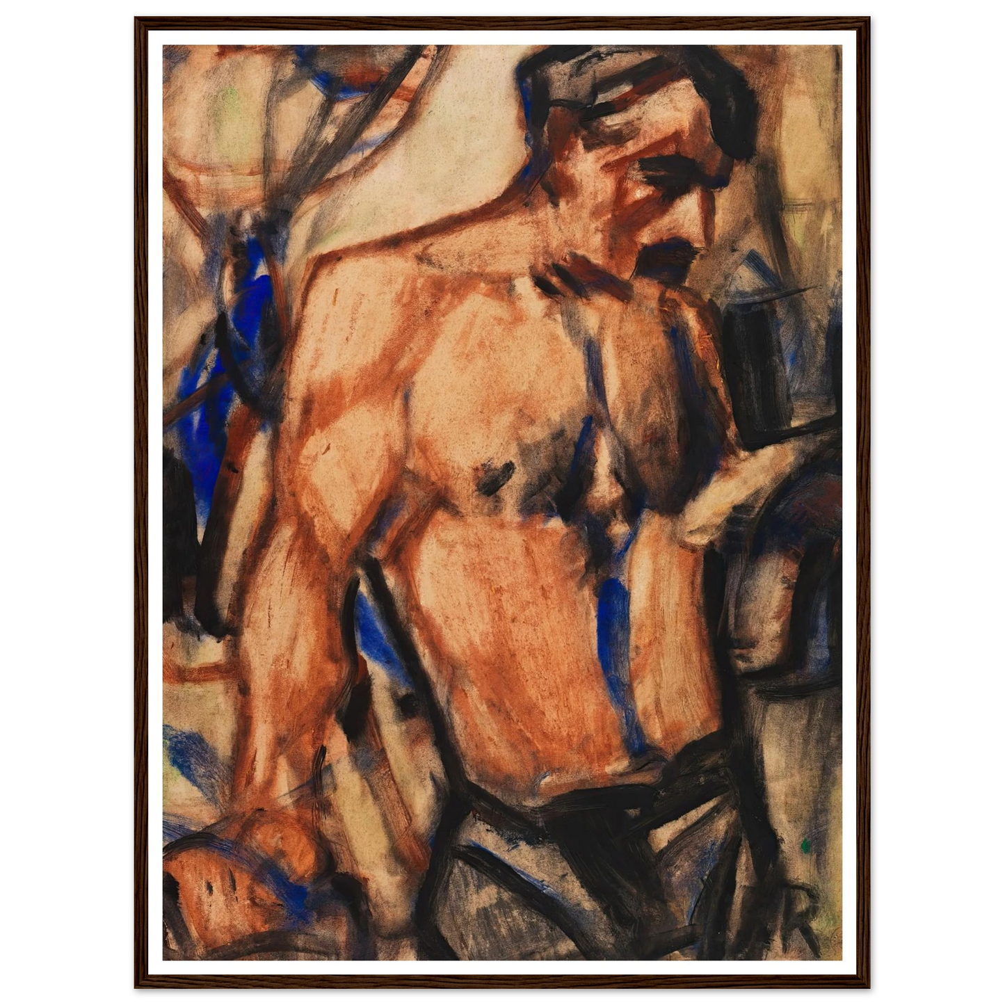 Arbeiter mit nacktem Oberkörper (1920-30) Art Print | Christian Rohlfs-Quipham Collections