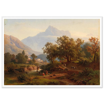 Region In South Tyrol–landscape In The Morning Light Art Print | August Behrendsen-Quipham Collections
