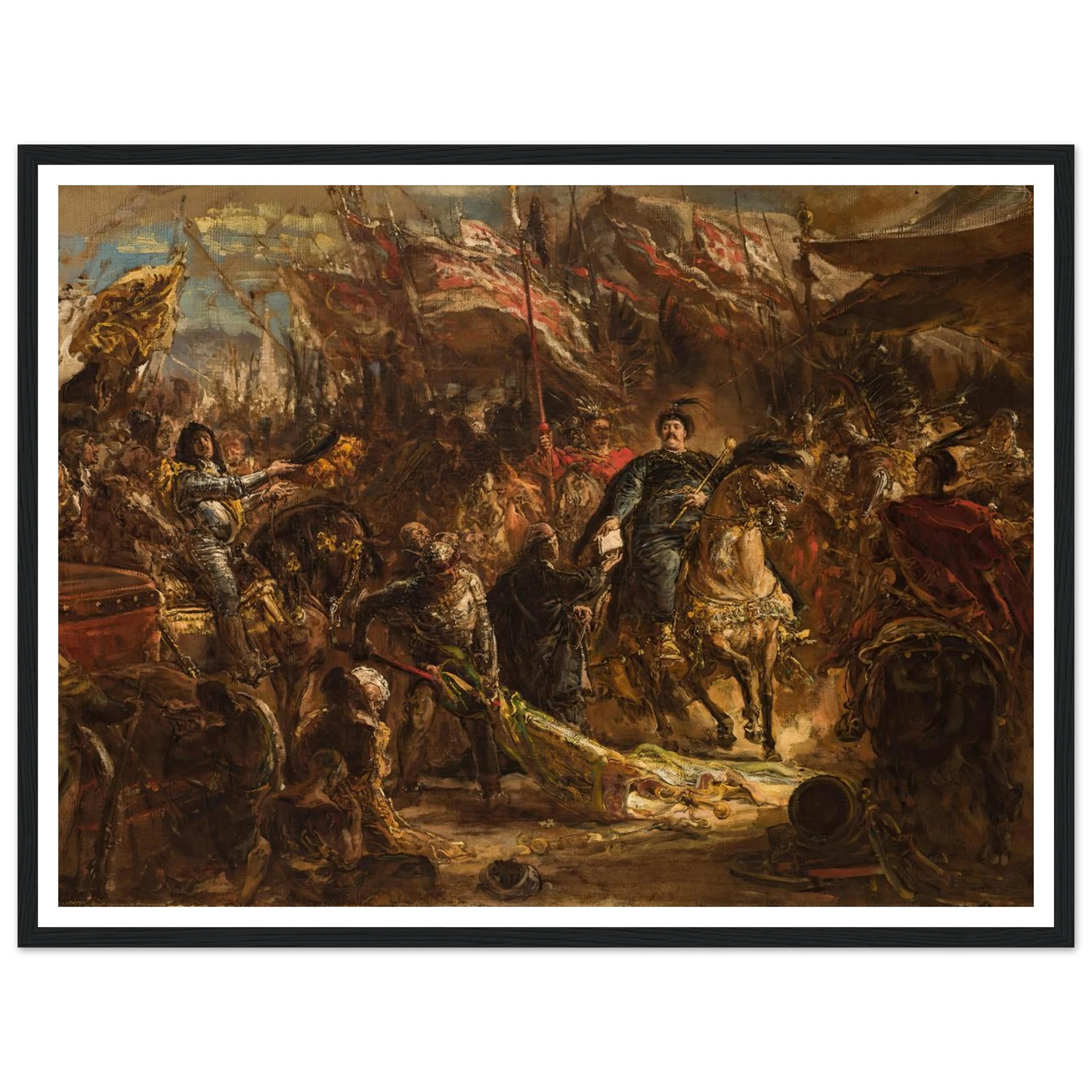 Jan III Sobieski Hands Canon Denhoff a Letter to the Pope with the Message of the Victory over the Turks at Vienna in 1683 (1880) Art Print | Jan Matejko-Quipham Collections