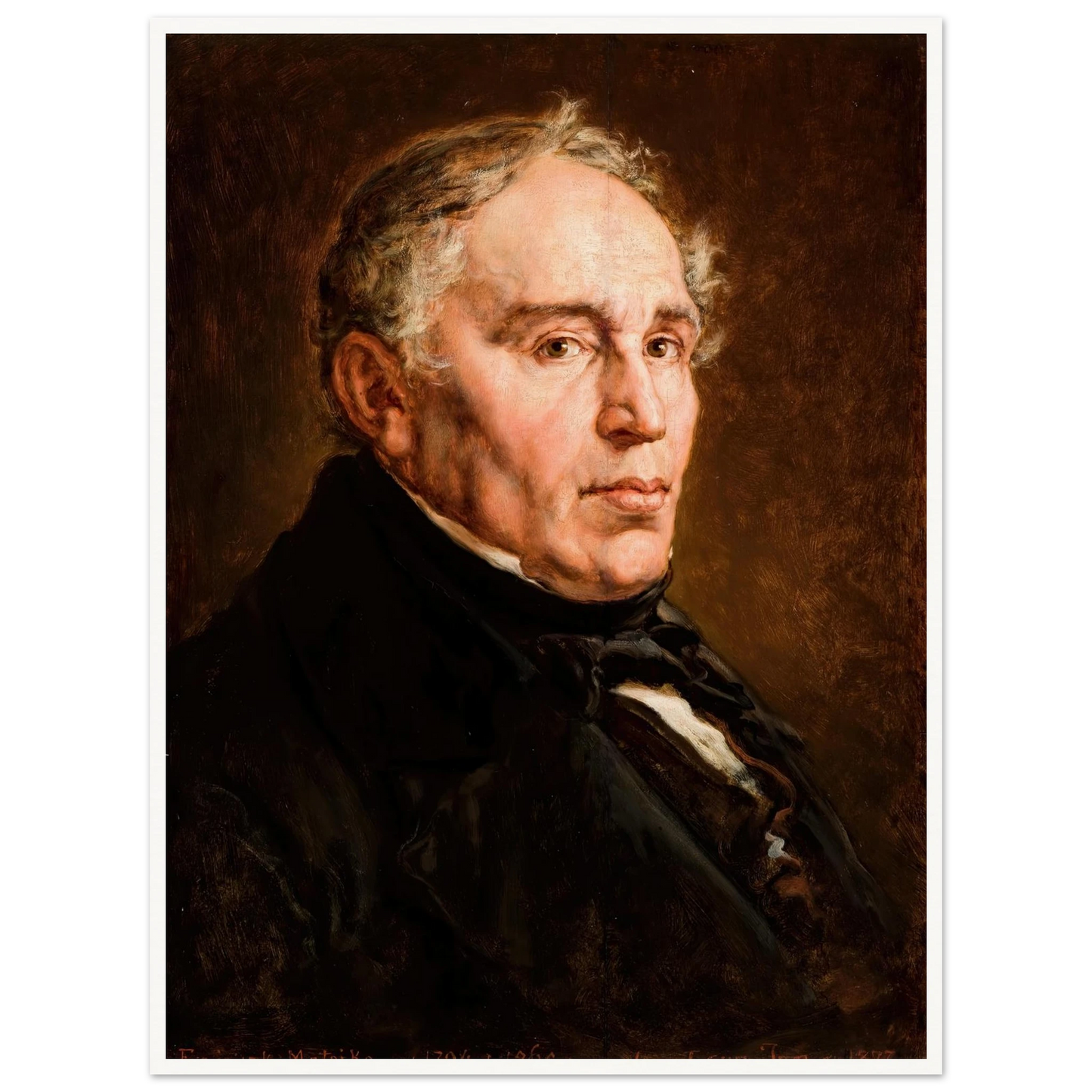 Portrait of Franciszek Matejko, Artist’s Father. (1877) Art Print | Jan Matejko-Quipham Collections