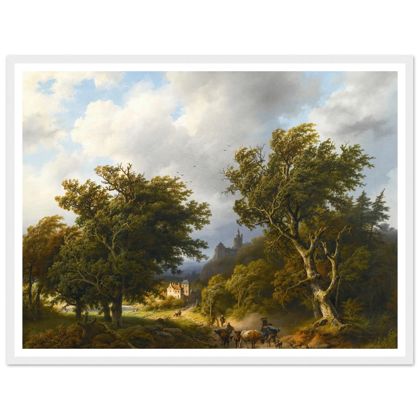The gust of wind (1855) Art Print | Barend Cornelis Koekkoek-Quipham Collections