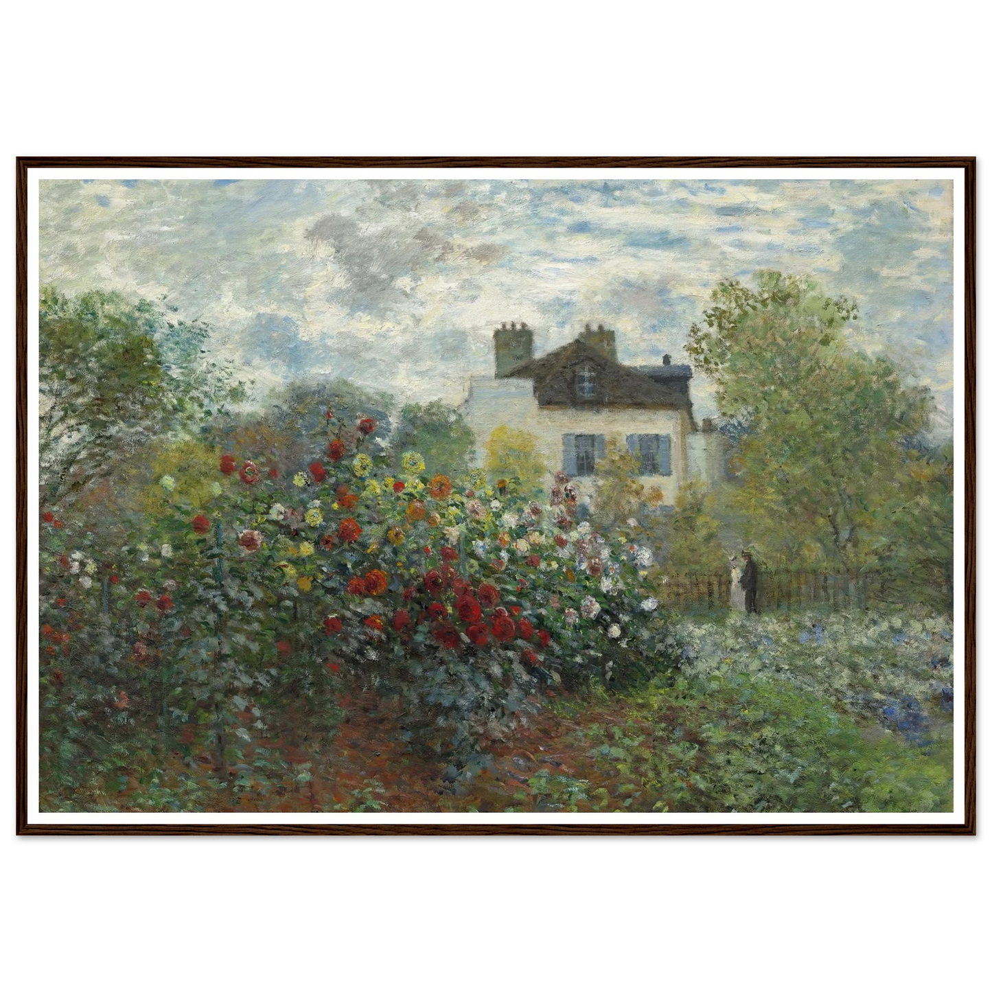 The Artist’s Garden in Argenteuil (A Corner of the Garden with Dahlias) (1873) Art Print | Claude Monet-Quipham Collections