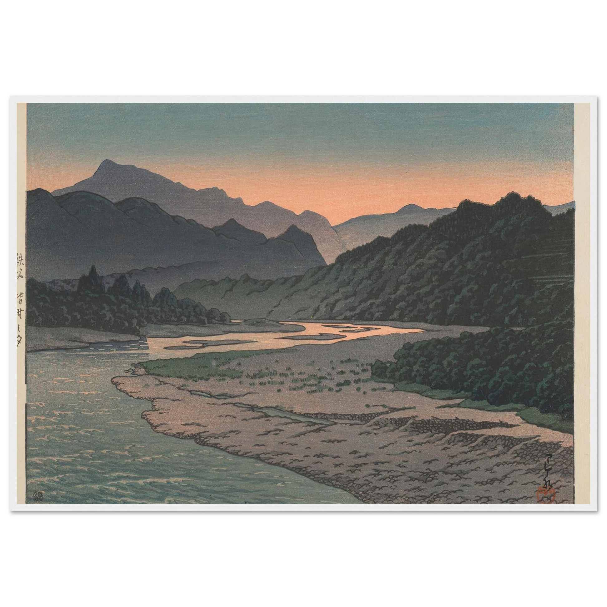 Chichibu Minano no yu (Evening at Minano, Chichibu) (1946) Art Print | Kawase Hasui-Quipham Collections
