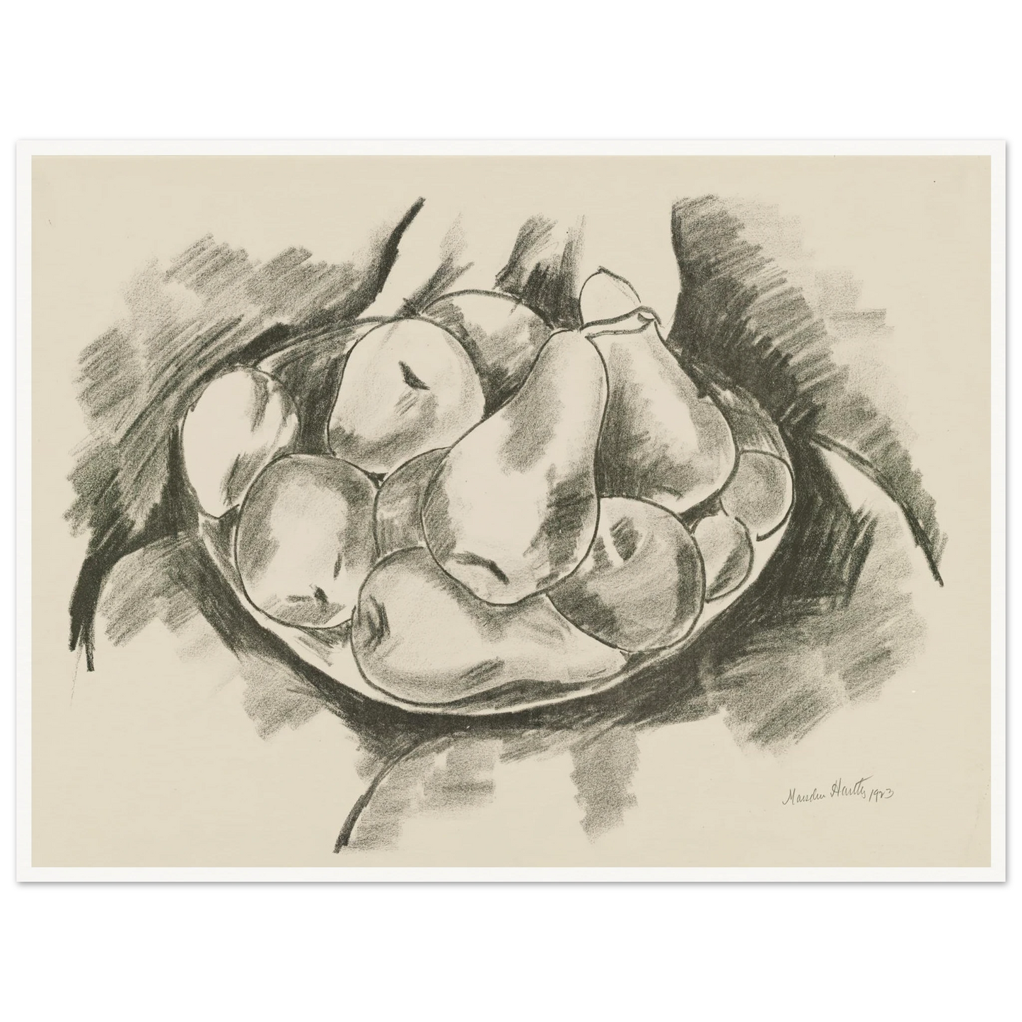Dish of Apples and Pears (1923) Art Print | Marsden Hartley-Quipham Collections